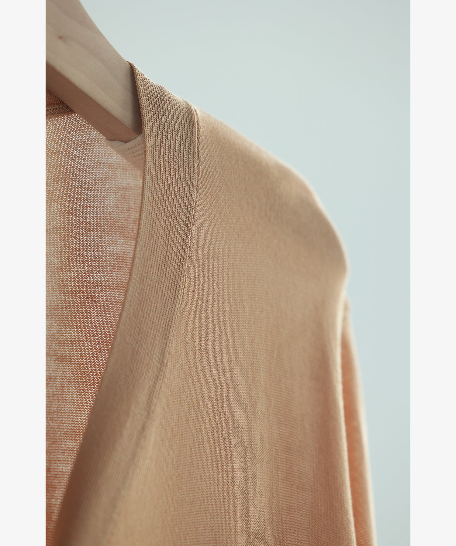 サマーニットVネックカーディガンxyf2080 キャメル