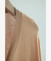 サマーニットVネックカーディガンxyf2080 キャメル