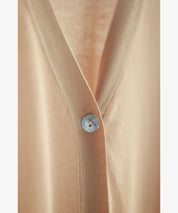 サマーニットVネックカーディガンxyf2080 キャメル