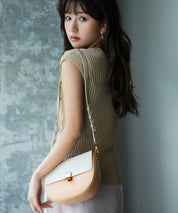 フレンチスリーブリブ切替サマーニットトップスxyf9299 ベージュ系その他2