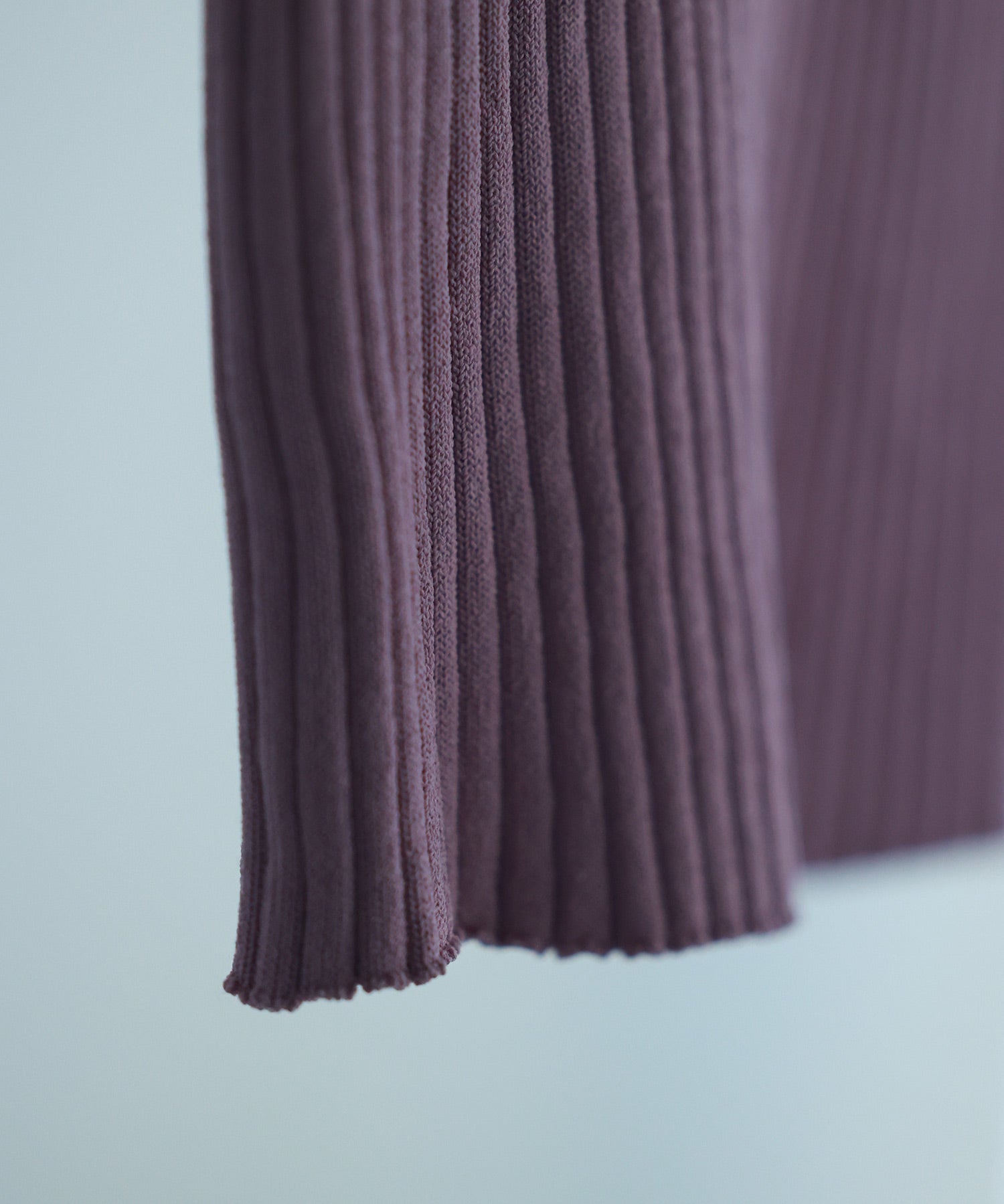 フレンチスリーブリブ切替サマーニットトップスxyf9299 パープル系その他2