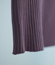 フレンチスリーブリブ切替サマーニットトップスxyf9299 パープル系その他2