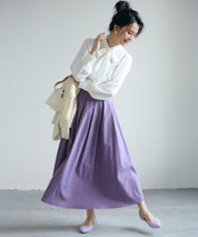 リボンタイシャーリングブラウス ホワイト