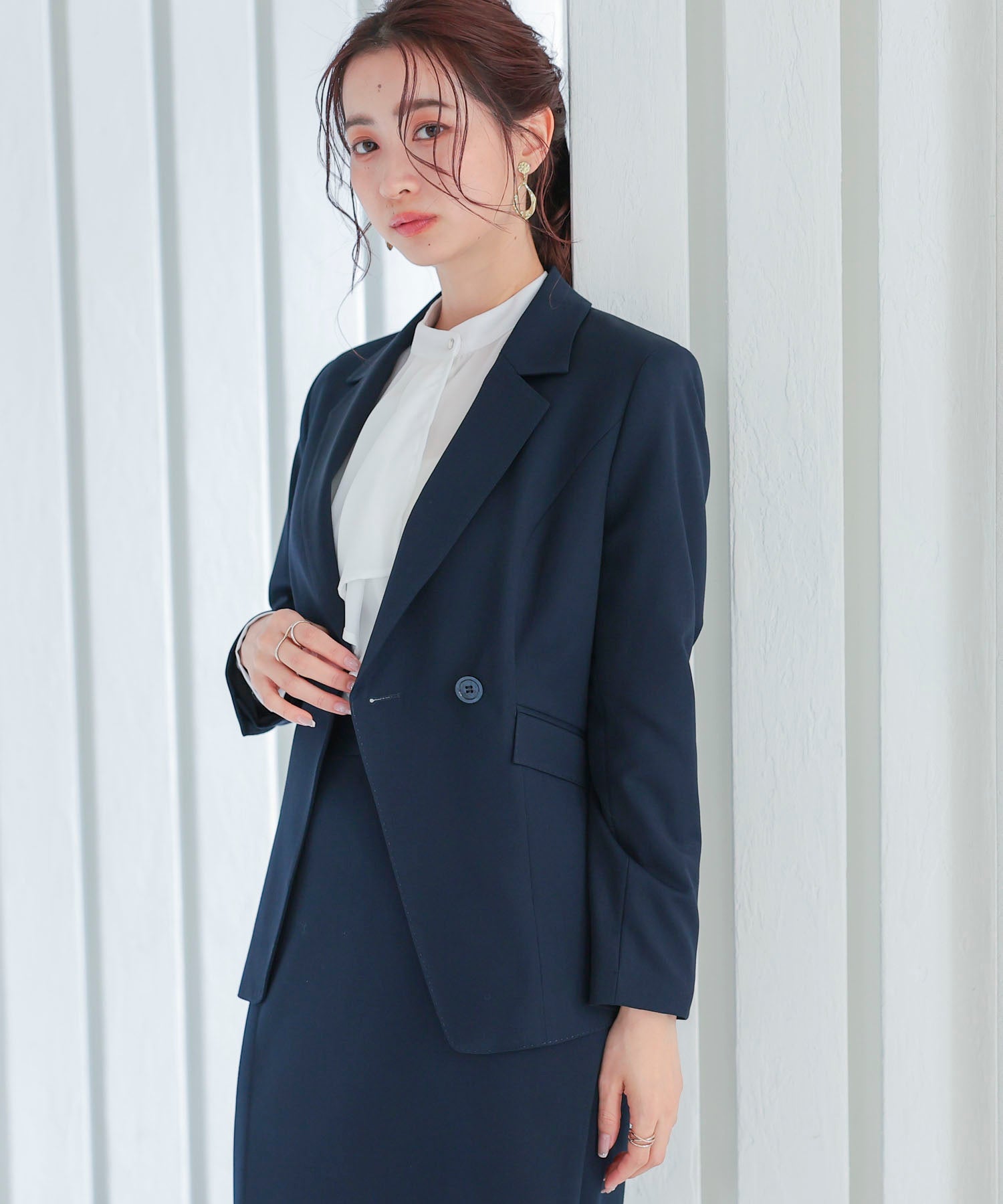 スーツ上下セット ジャケット スカート ｜ 全2色 × 5サイズ