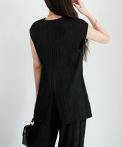 カットソーセットアップ パンツドレスdsrb1259 ブラック