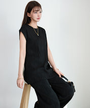 カットソーセットアップ パンツドレスdsrb1259 ブラック