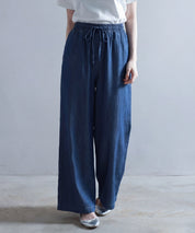 デニムパンツ ワイドパンツ 薄手dsrb3025 ネイビー