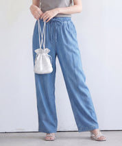 デニムパンツ ワイドパンツ 薄手dsrb3025-103-34