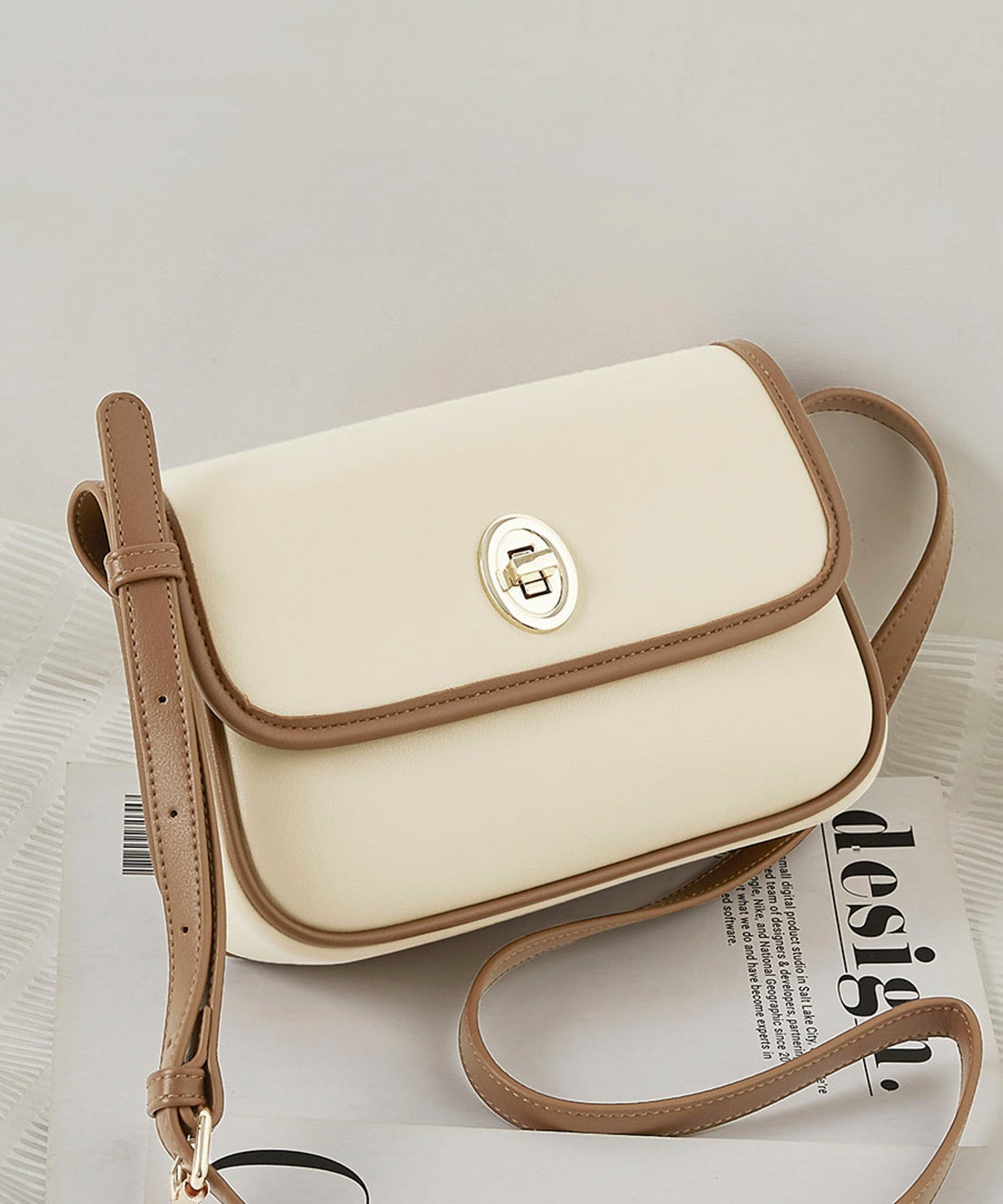 牛床革パイピングショルダーバッグjsn432373515-101-14