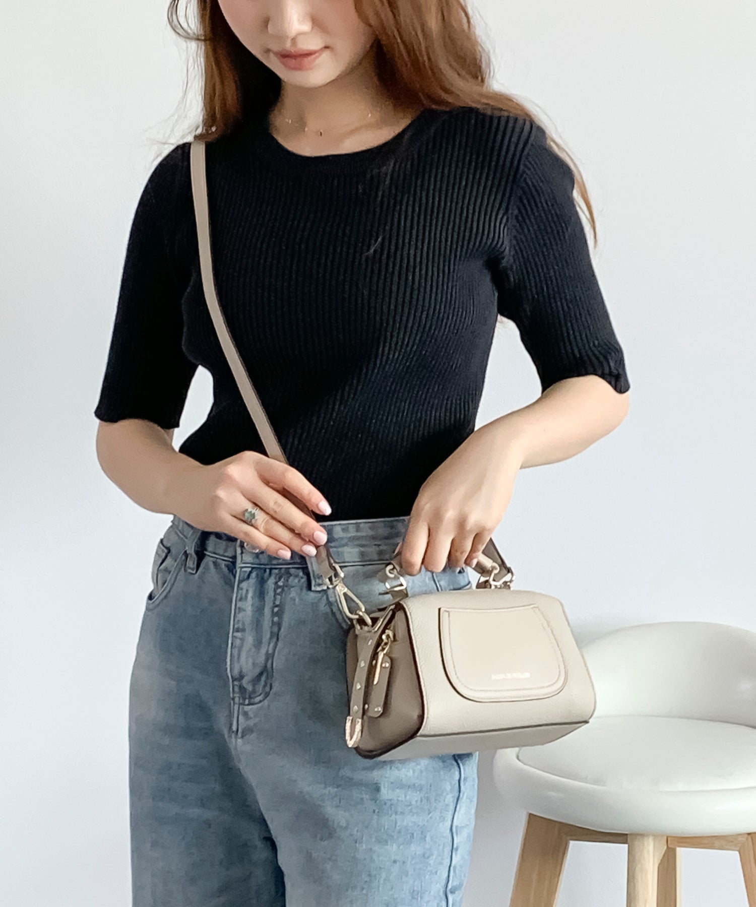 牛革スタッズボストンショルダーバッグjsn442372415-101-14