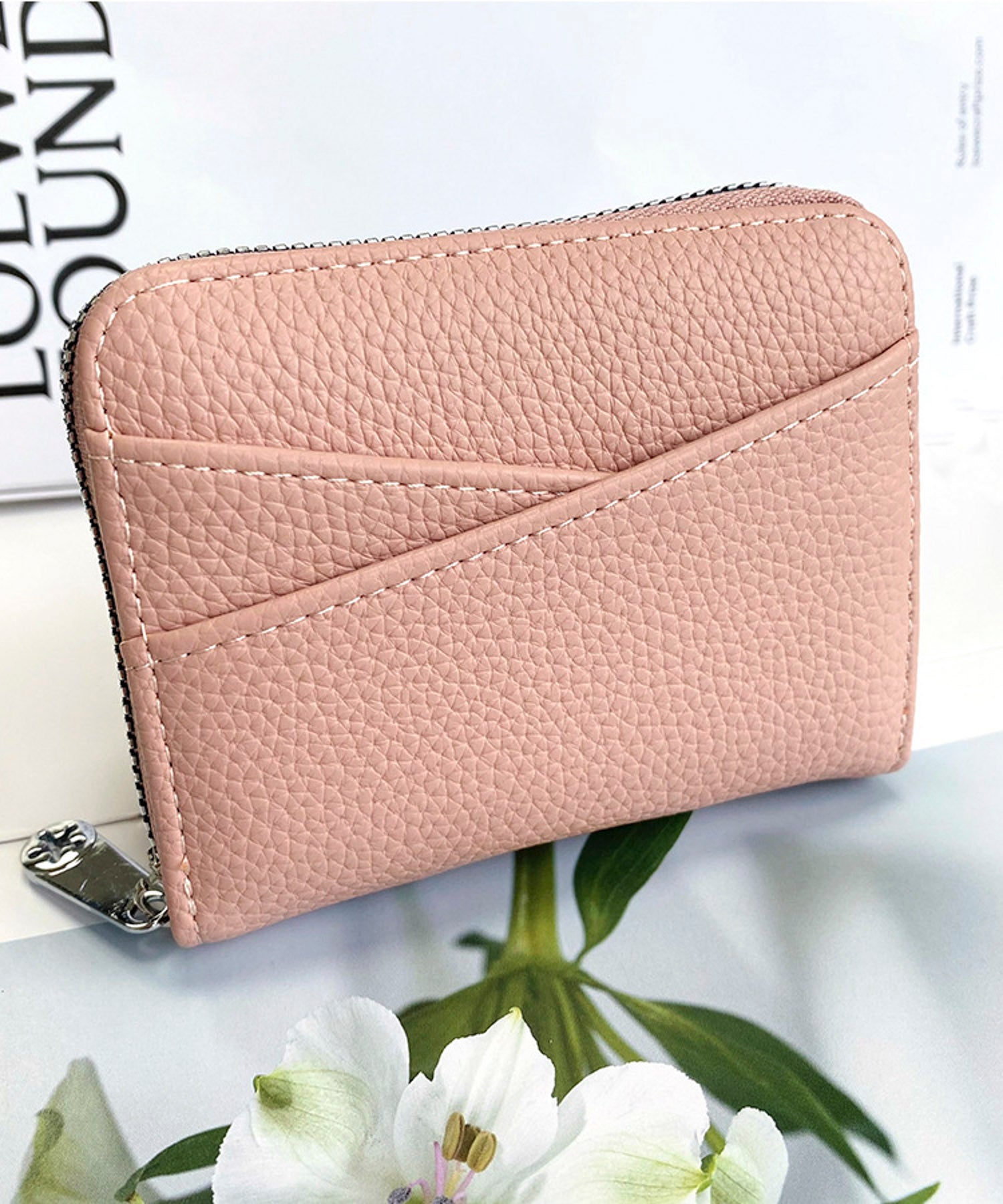 PUレザーじゃばらカードケース コインケース ミニ財布 大容量