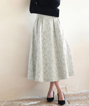 フクレジャガードフレアハイウエストスカートsdp0118 グレー