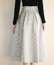 フクレジャガードフレアハイウエストスカートsdp0118 グレー