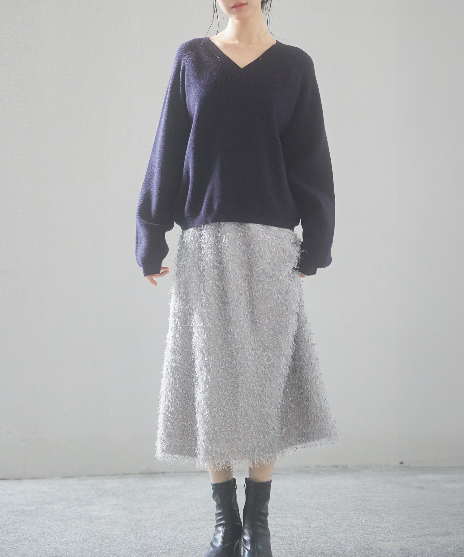 ふわふわシャギーナロースカートsdp0134 グレー – [公式]SAISON DE