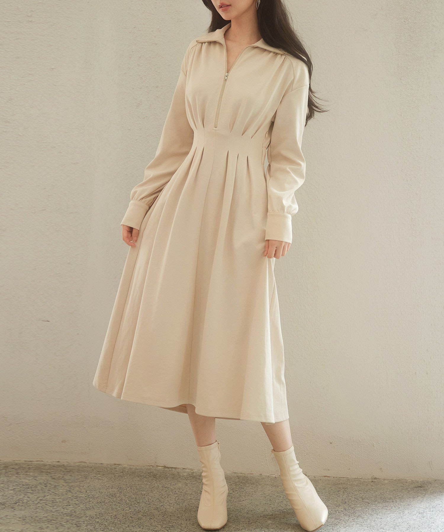 ウエストマークミモレ丈ワンピースsdp0183b