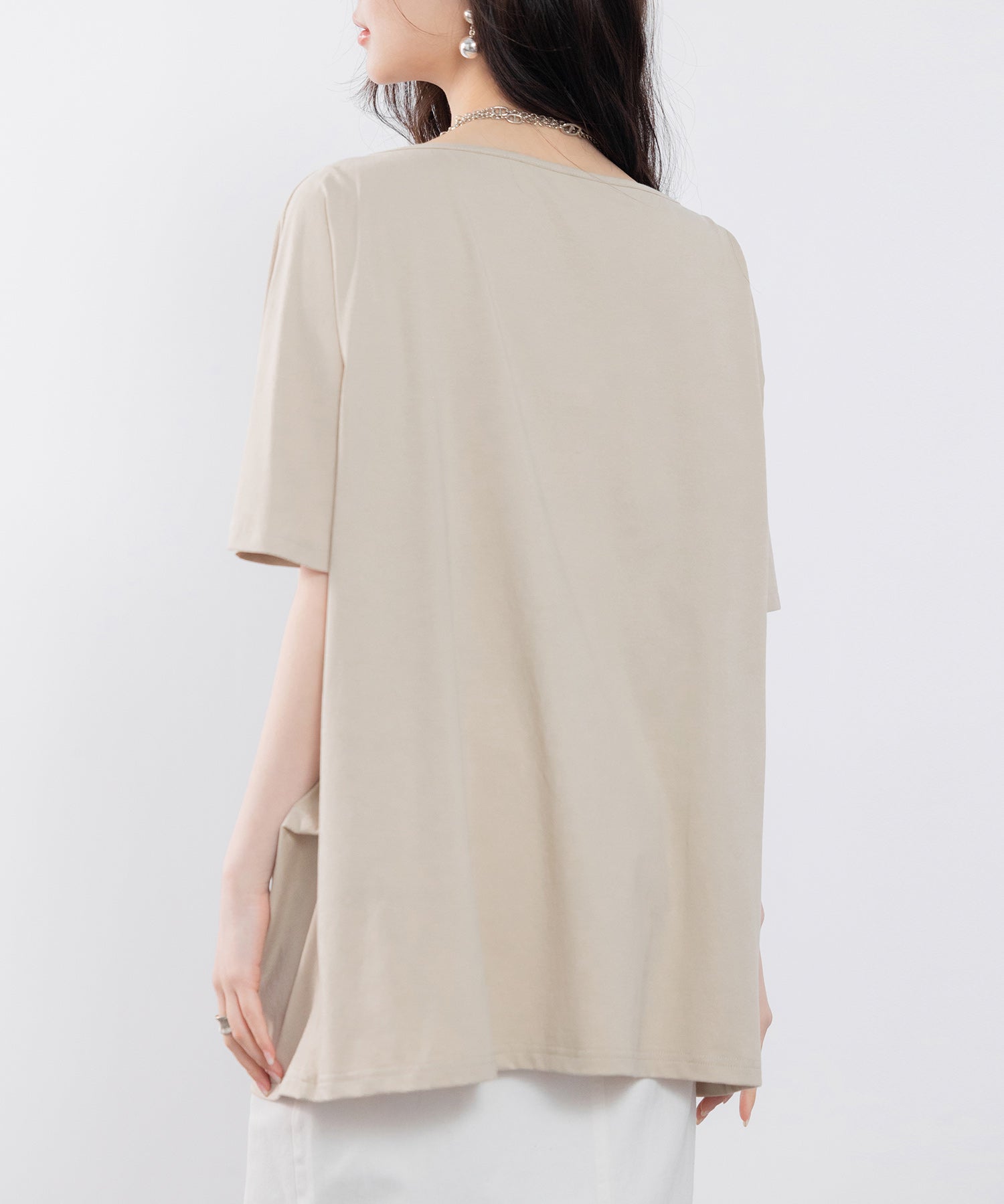 ボートネックカットソーTシャツsdp0198 ベージュ