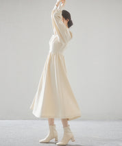 スクエアネックふんわりフレアワンピースsdp0237