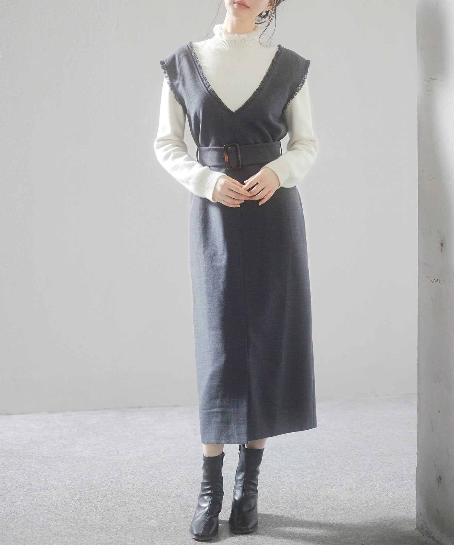 SNIDEL（スナイデル）の「2wayペンシルジャンスカ（ワンピース