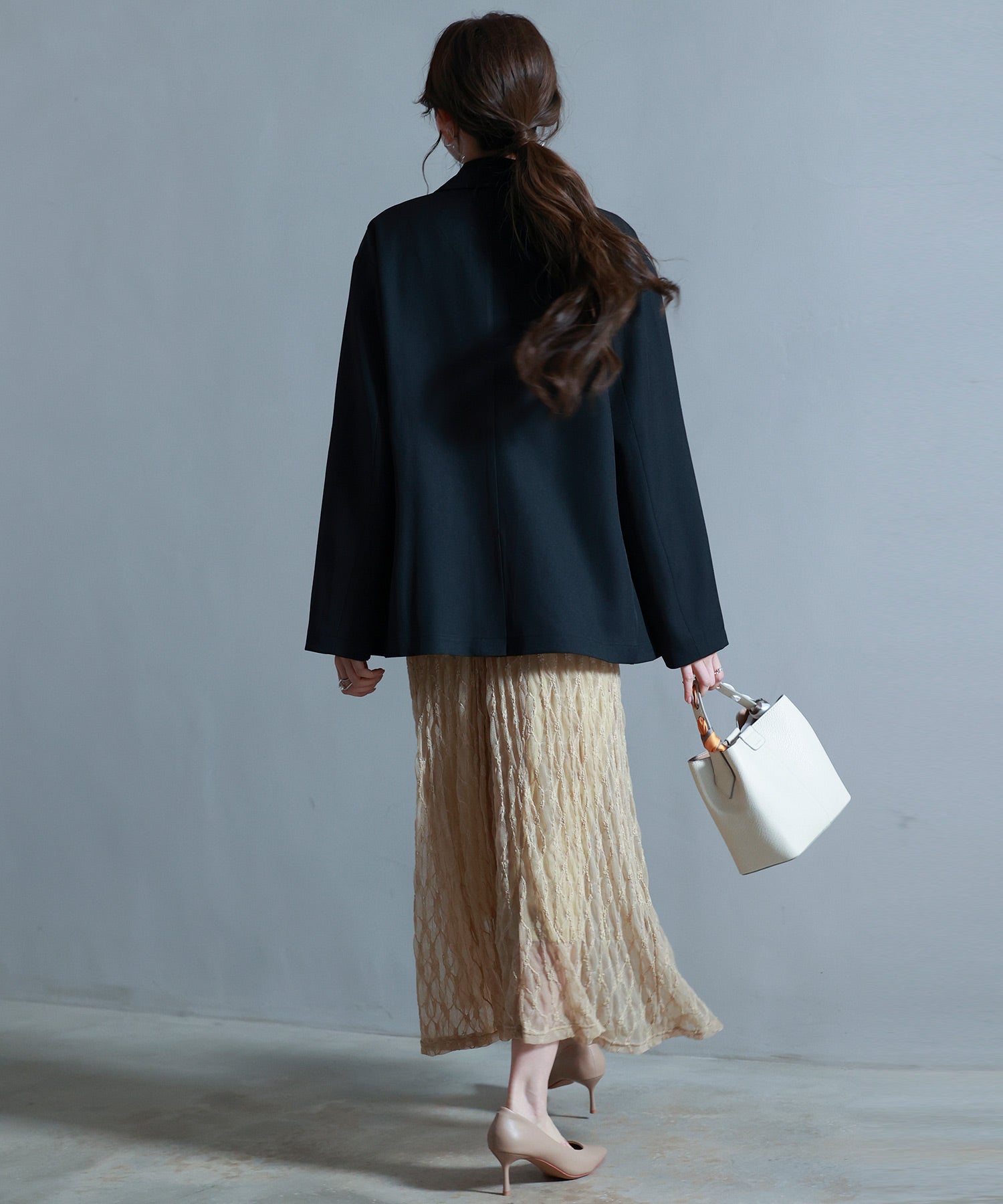 袖口折り返しテーラードジャケットsdp0255 ブラック – [公式]SAISON DE