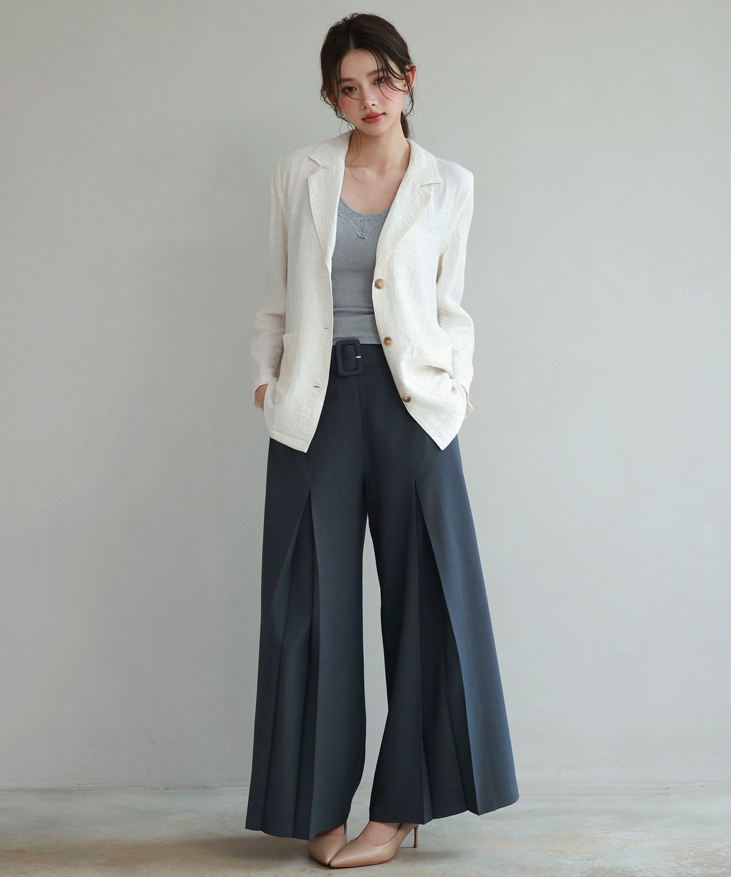 フロントポケットテーラードジャケットsdp0257 アイボリー – [公式