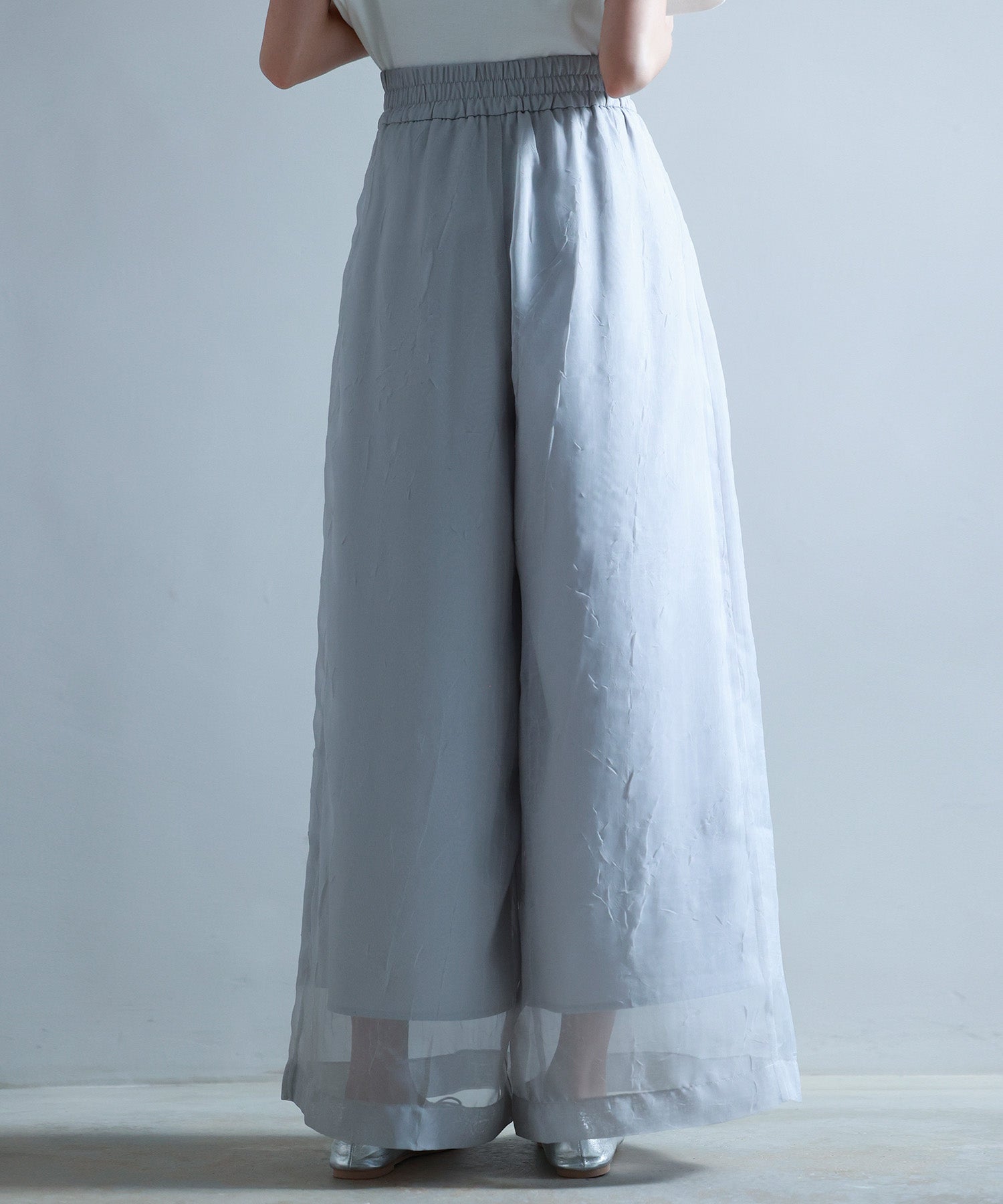 p*9様 PINK DRAGON ダークグレー ドット柄 スラックス L p*9様 PINK DRAGON ダークグレー ドット柄 スラックス L シワ加工