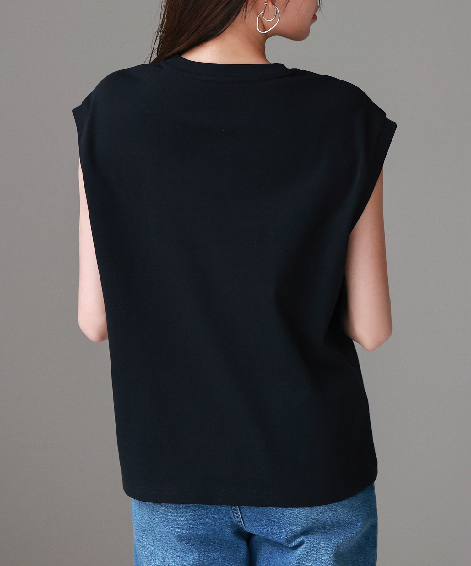 コットン100％】ロゴプリントカットソーsdp0285 ブラック