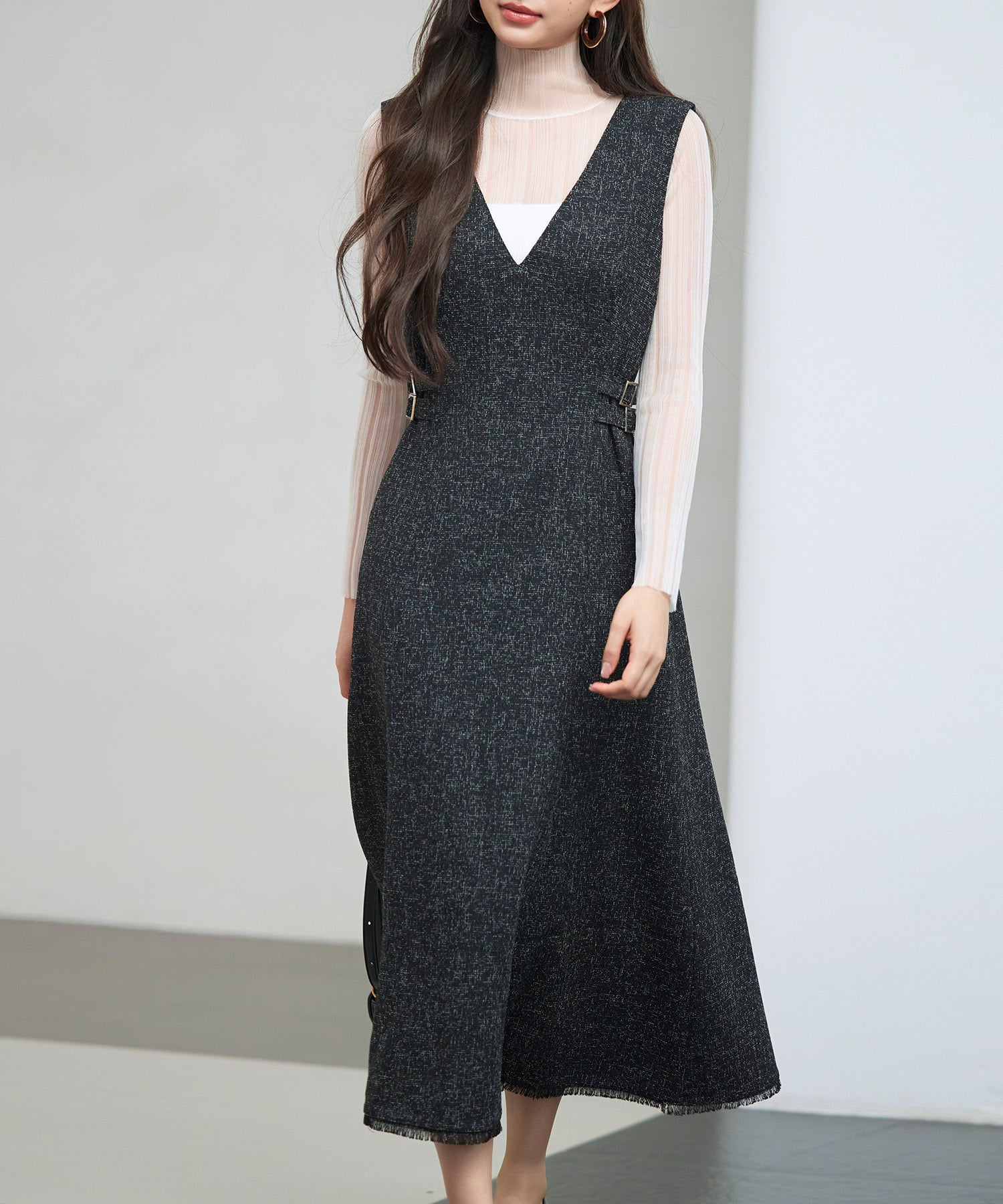 ノースリーブ Vネックワンピースsdp0332 ブラック – [公式]SAISON DE