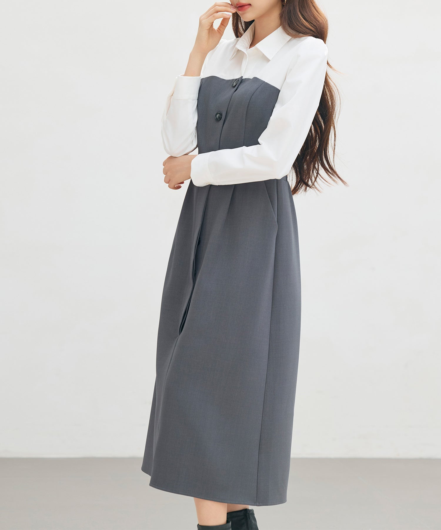 ドッキングビスチェワンピースsdp0333 チャコール – [公式]SAISON DE