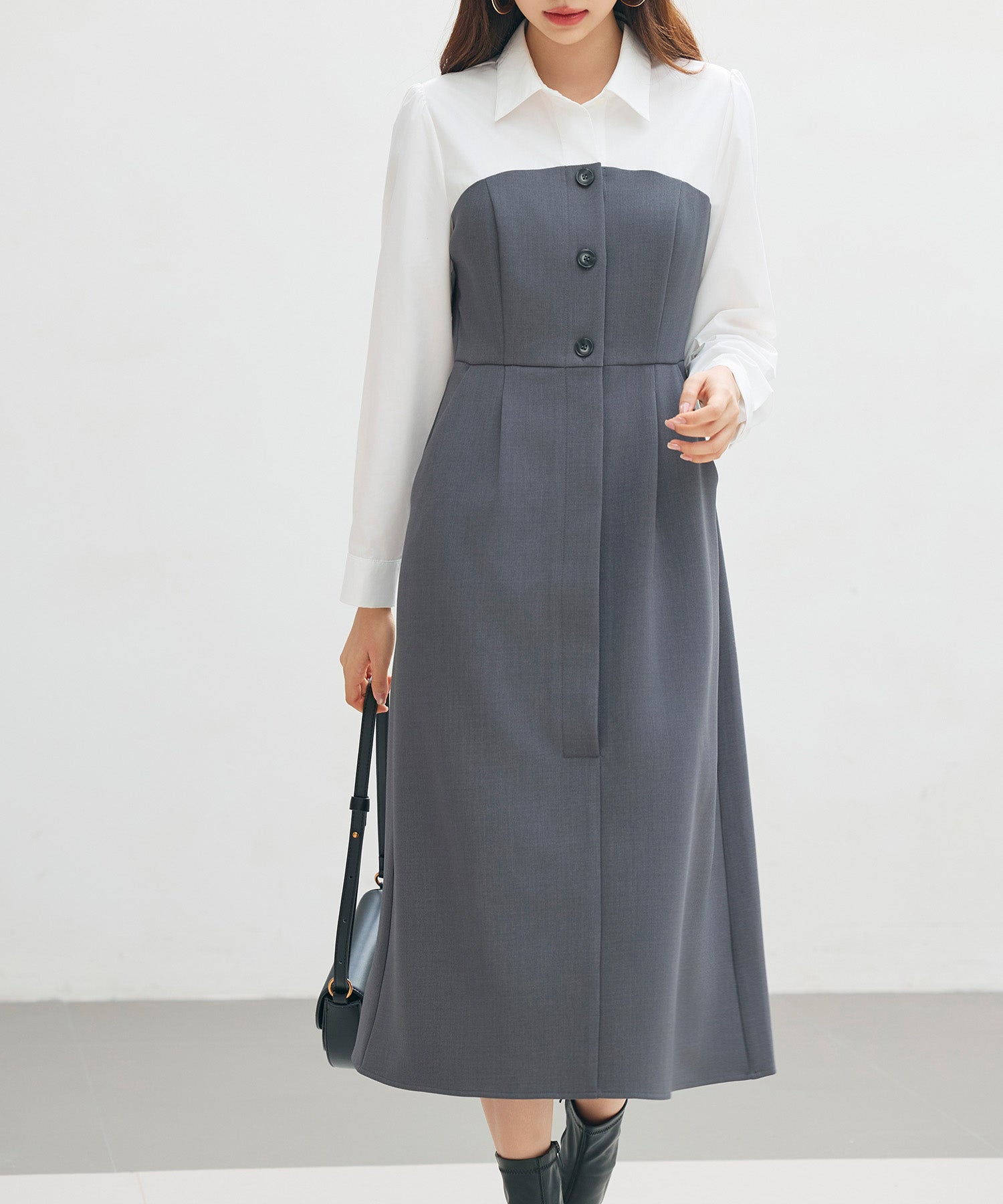 ドッキングビスチェワンピースsdp0333 チャコール – [公式]SAISON DE