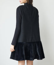 ファー付きVネックノースリーブワンピース ｜ 全3色 × 3サイズ