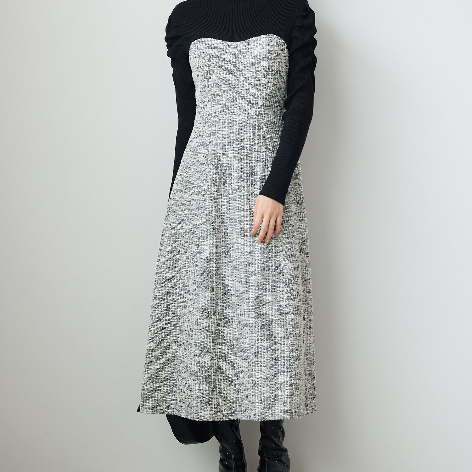 配色切り替えリブロングワンピースsdp0346-103-8