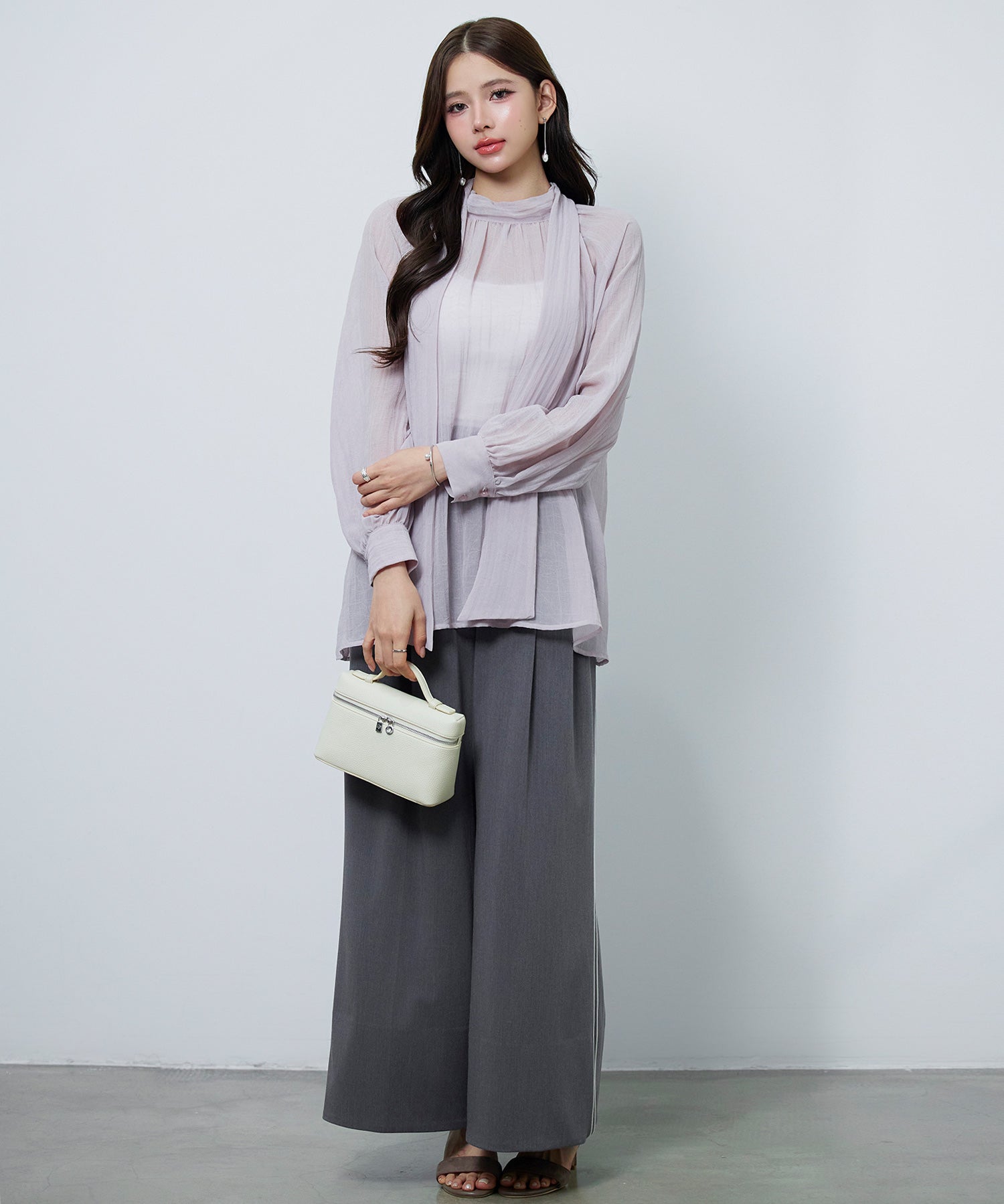 シフォンブラウスとインナー2点セットsdp0350