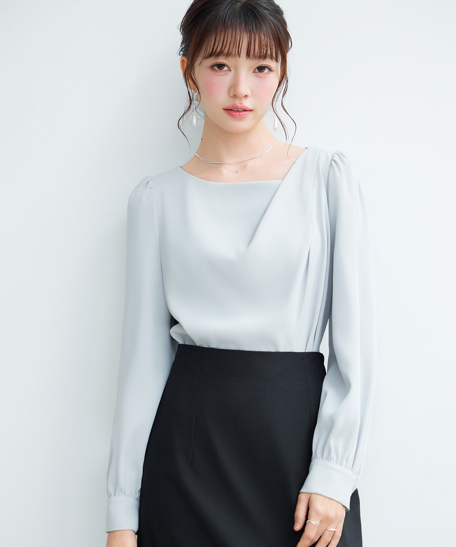 ニュアンスネック長袖ブラウスsdp0375-102-50
