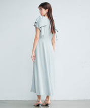 ビッグリボンショルダーロングワンピース ｜ 全3色 × 3サイズ