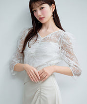 レースブラウス×インナーの2点セットsdp0383