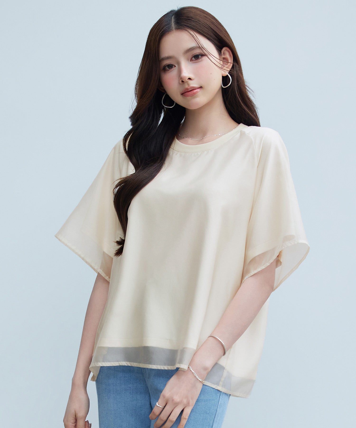 異素材ラグランスリーブTシャツsdp0386-102-291