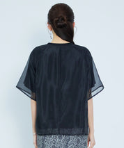 異素材ラグランスリーブTシャツsdp0386 ブラック