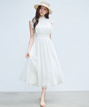 ふんわりシフォンフレアスリーブワンピースsdp0398