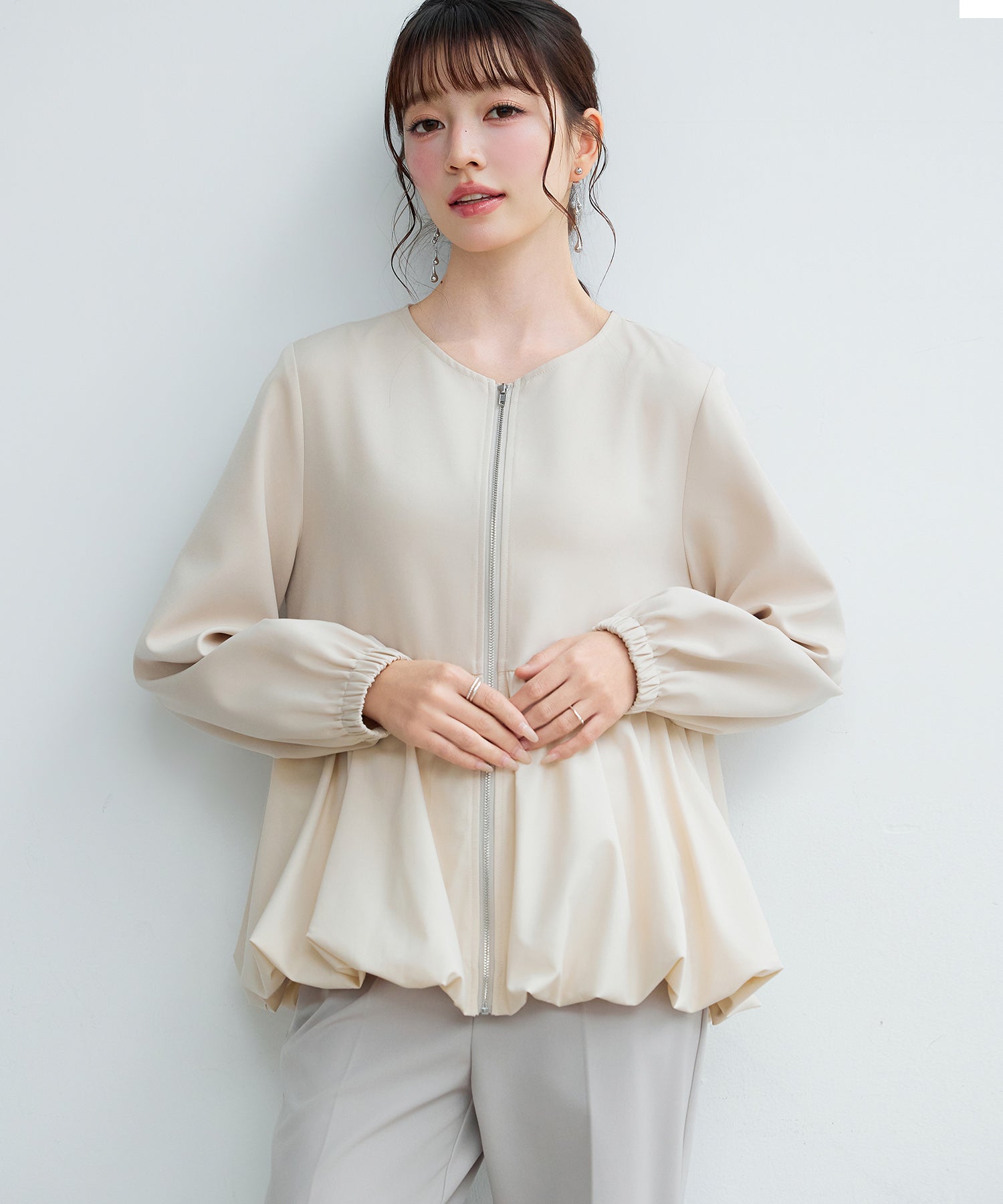 裾バルーン切り替えブルゾンsdp0404 ベージュ – [公式]SAISON DE