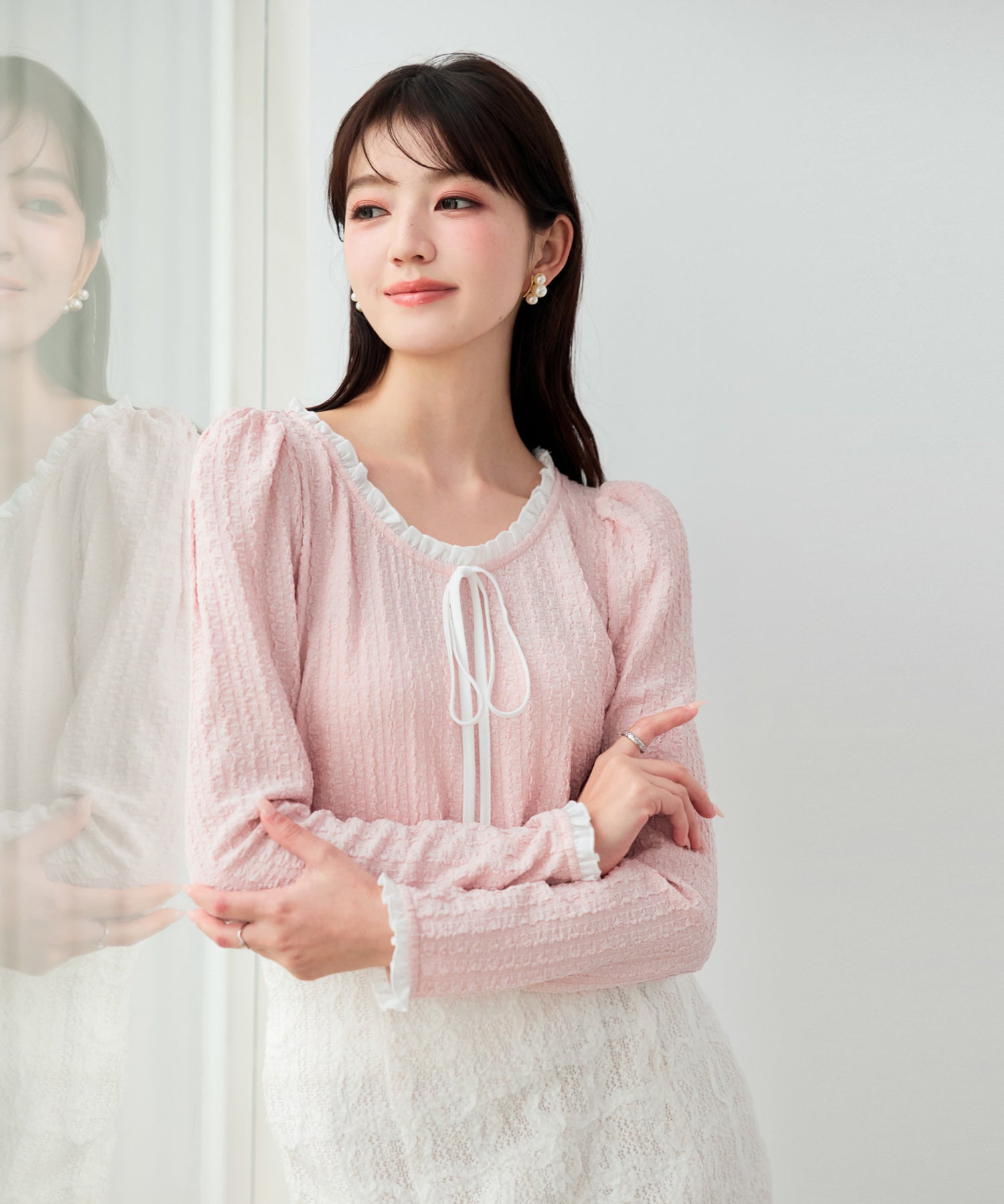 フクレジャガードリボンカットソー