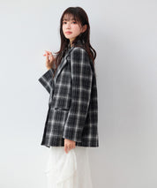 起毛感のあるチェック柄ジャケット