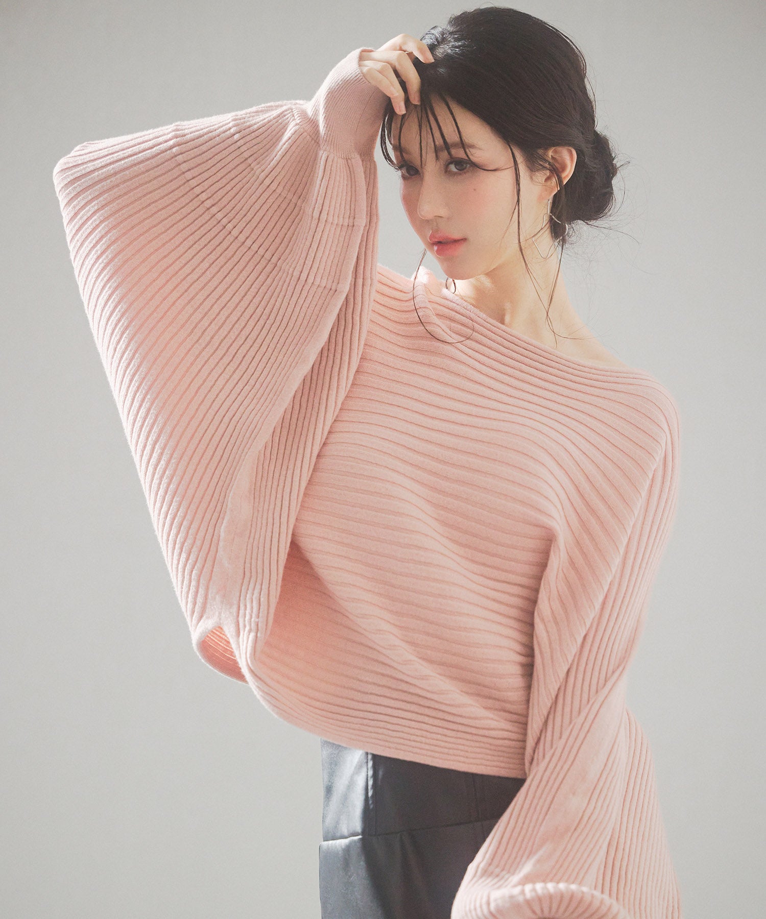 ボートネックドルマンスリーブニットsdp8032 ピンク – [公式]SAISON DE