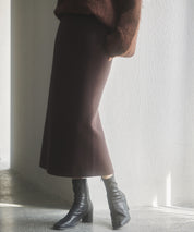 裏起毛タイトニットスカートsdp8041 ダークブラウン