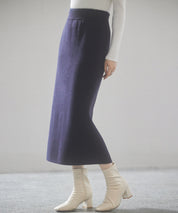 裏起毛タイトニットスカートsdp8041 ネイビー