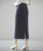 裏起毛タイトニットスカートsdp8041 ネイビー