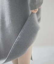 予約販売12月中旬発送　裏起毛タイトニットスカートsdp8041 グレー