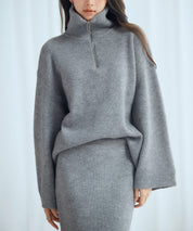 着回し拔群ニットセットアップsdp8043 グレー