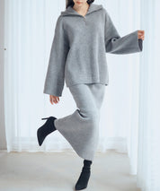 着回し拔群ニットセットアップsdp8043 グレー
