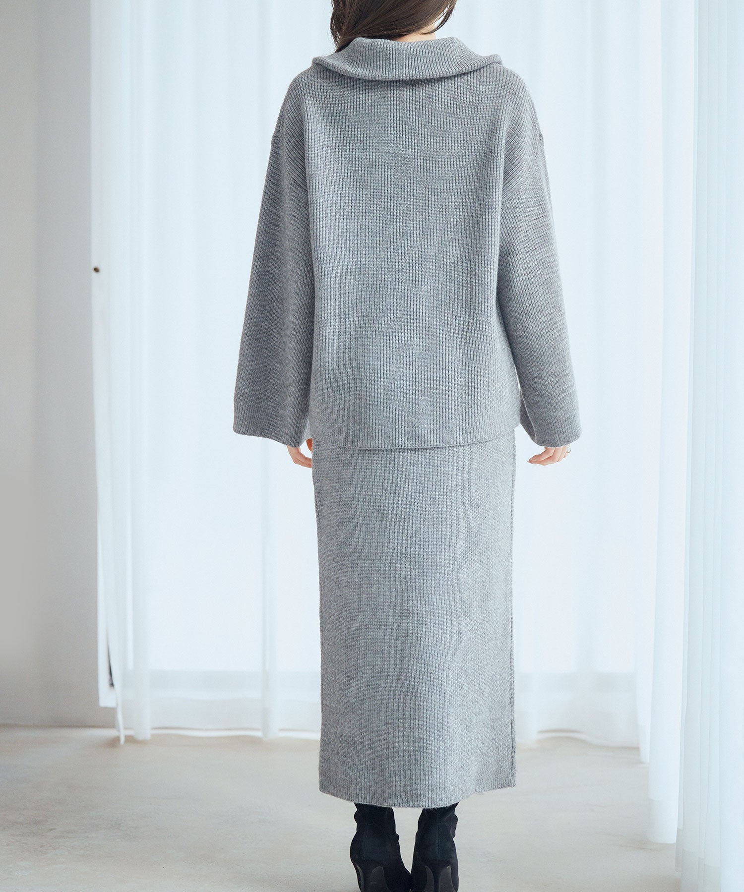 着回し拔群ニットセットアップsdp8043 グレー