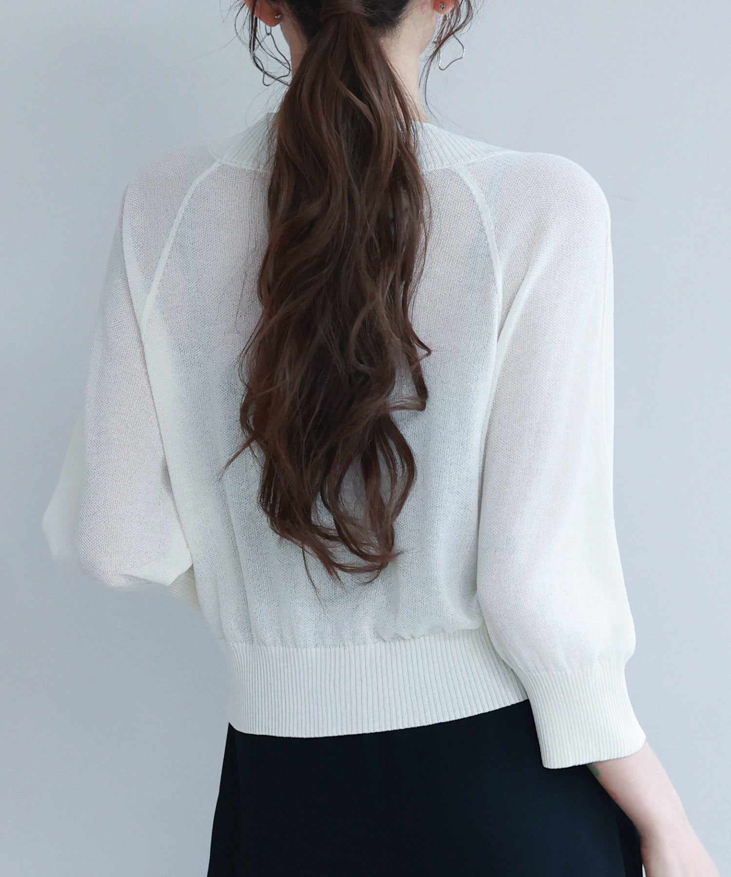 ラグランスリーブVネックカーディガンsdp8055 アイボリー – [公式